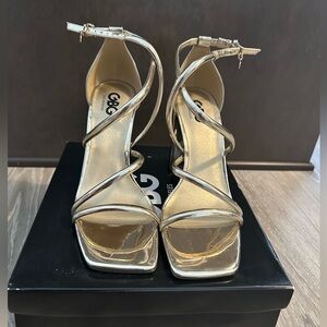 GBG Gold Block Sandals